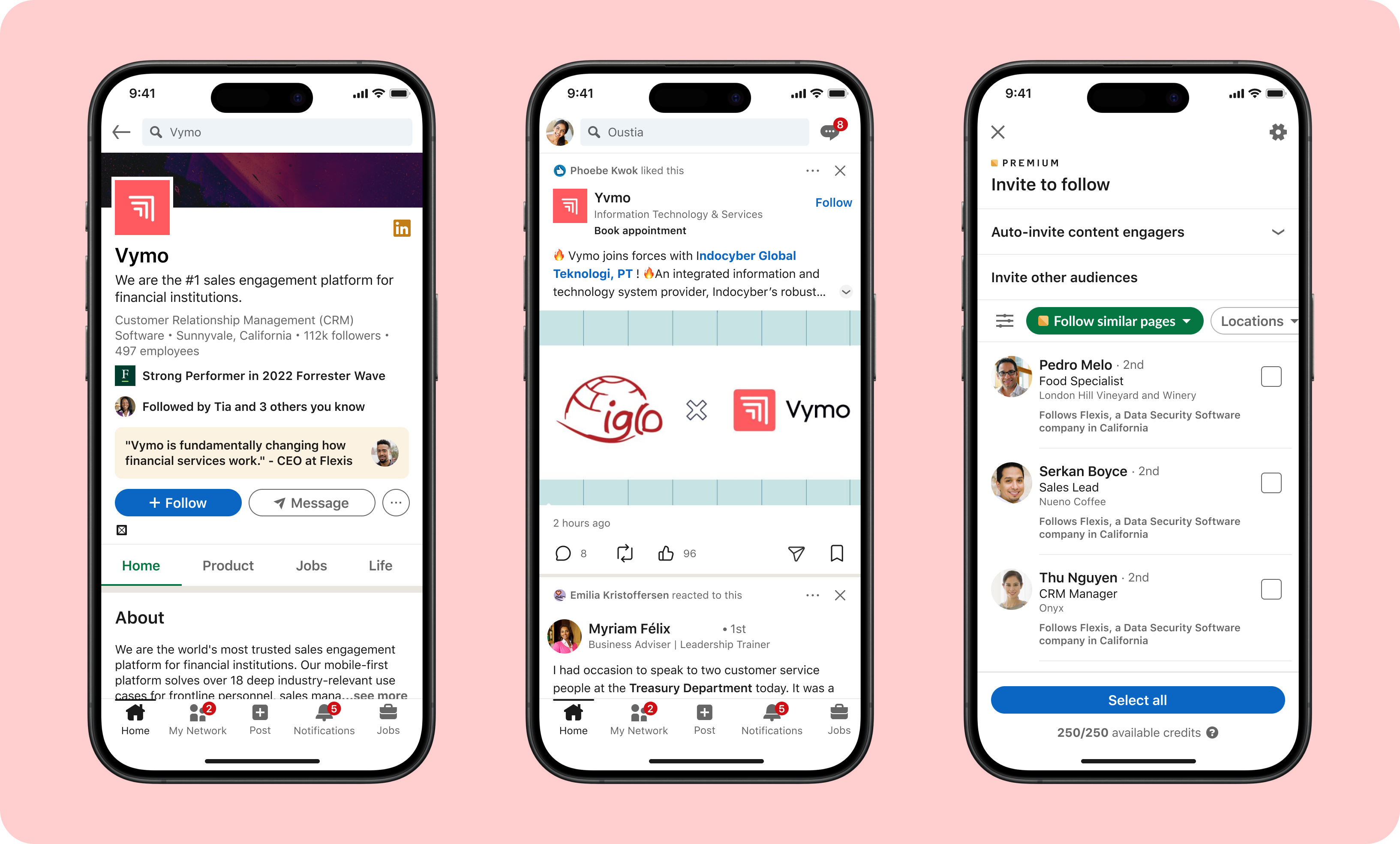 Images of 3 features of the subscription