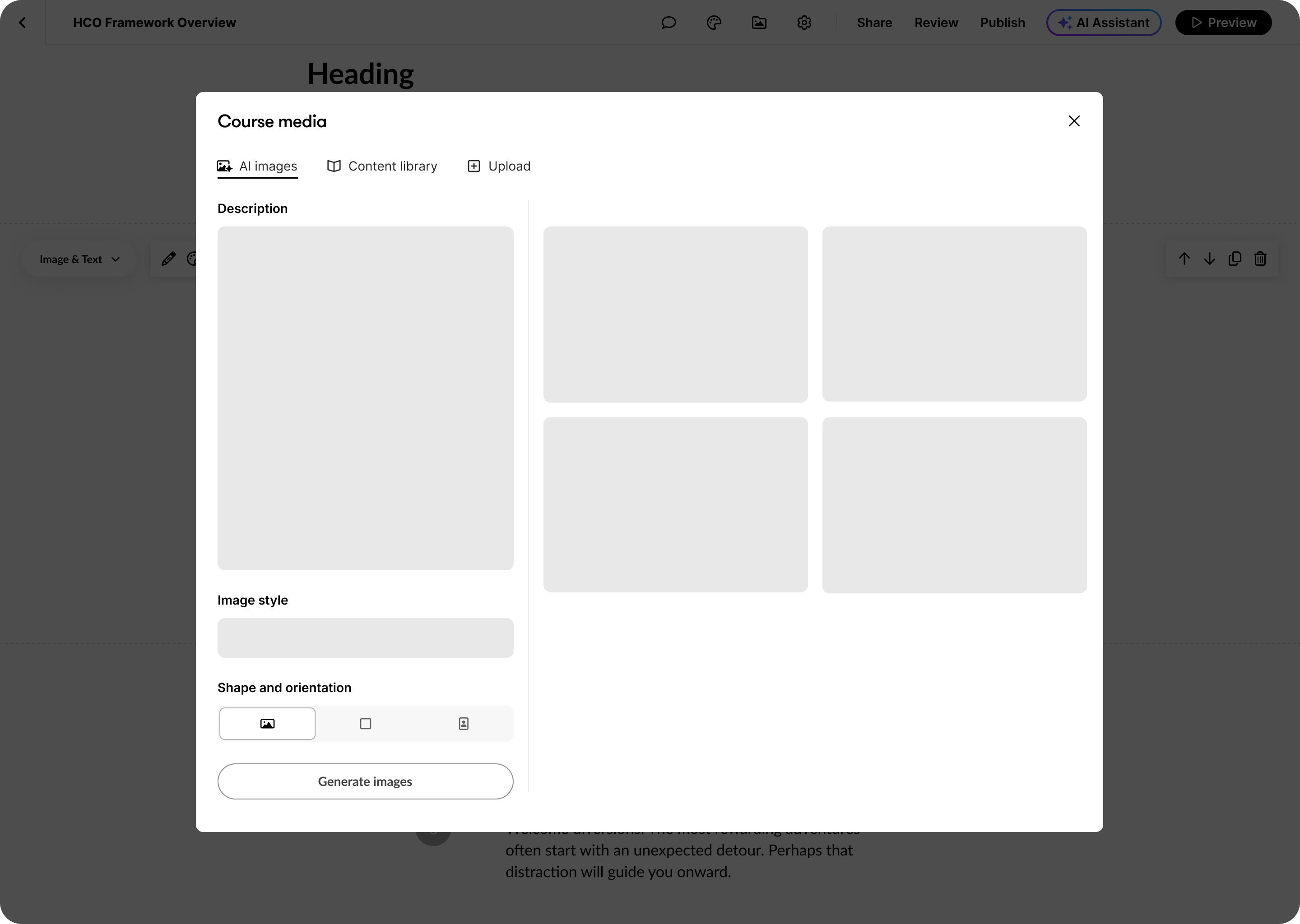 Wireframe of AI images
