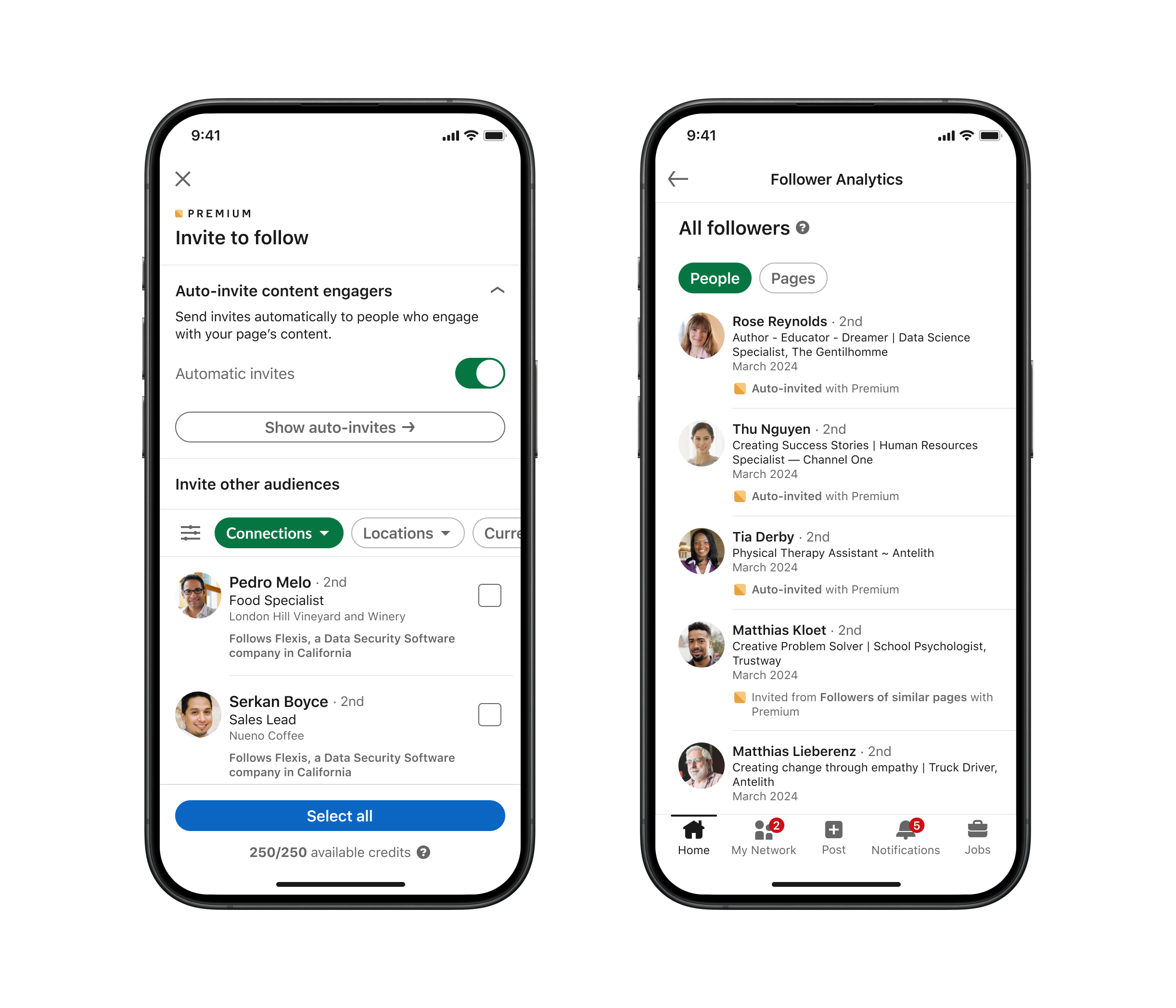 Image of Invite to follow on mobile